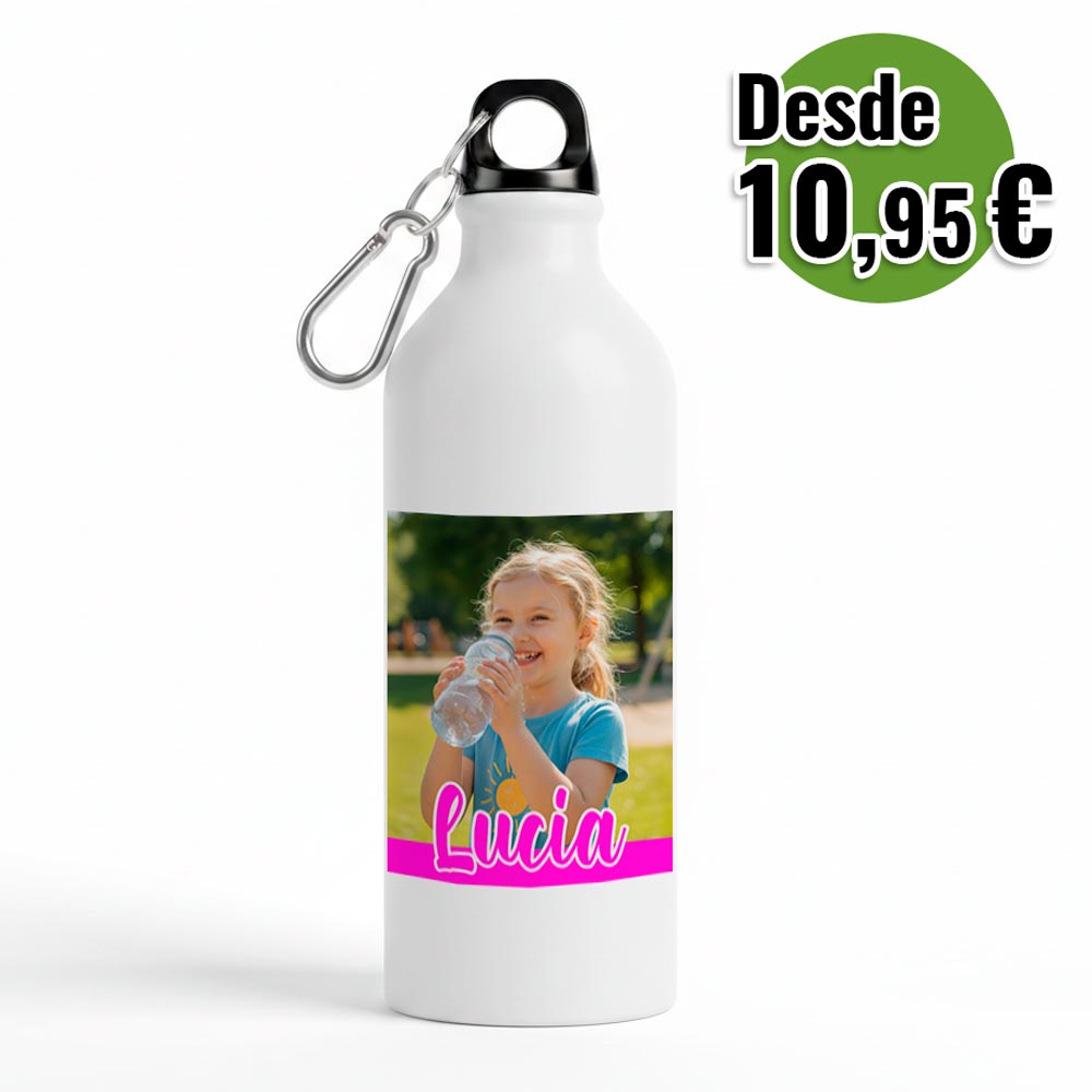 botella de aluminio personalizada 1 cara