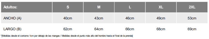 medidas camiseta personalizada de mujer con escote